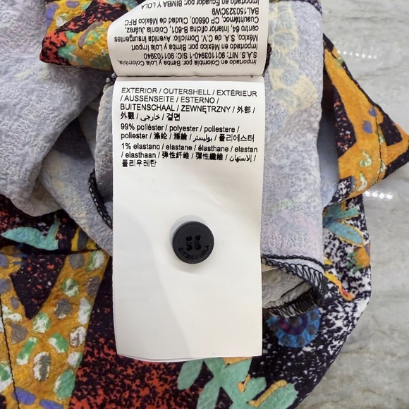 Bimba Y Lola Women's multicolor Sleeveless Blouse V-Neck Top with animal print L - Picture 13 of 13